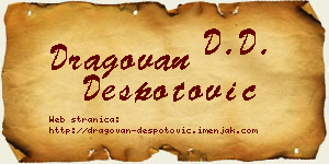 Dragovan Despotović vizit kartica